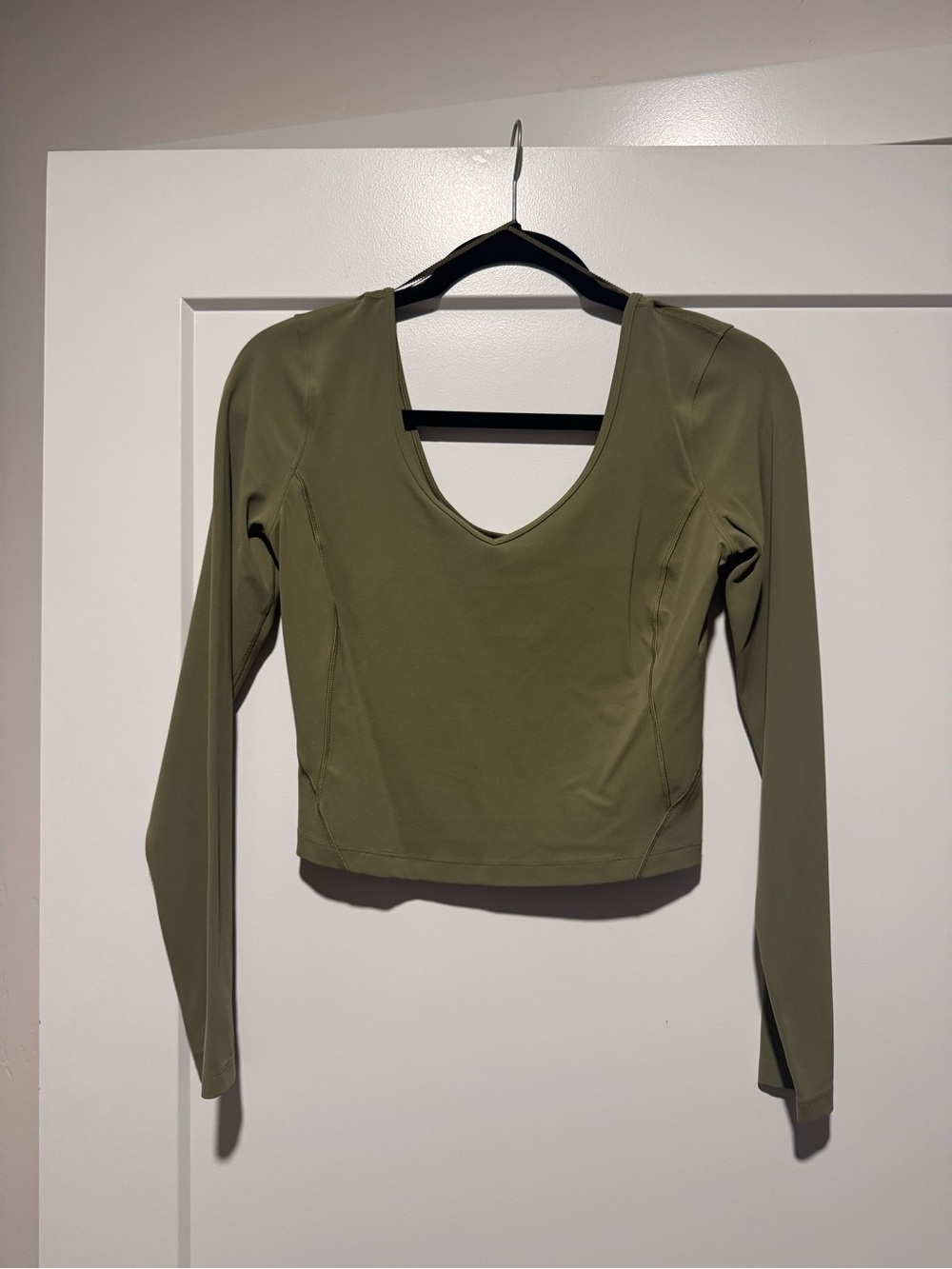 Lululemon Wide Neck Olive Green long sleeve